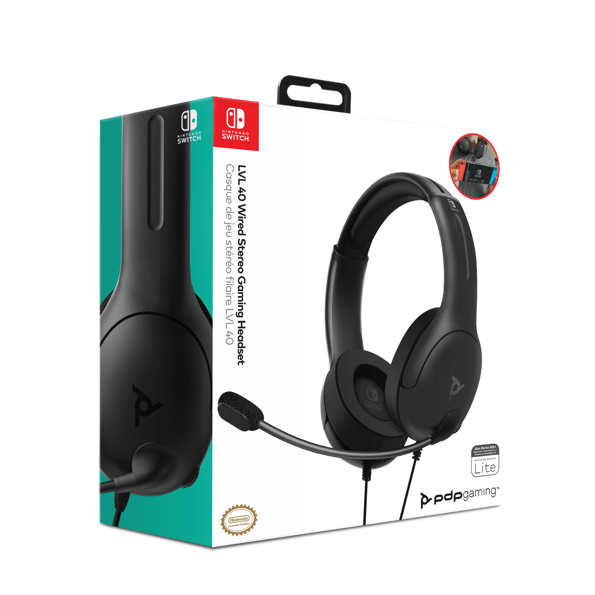 Lvl 40 Black Headset - Nintendo Switch