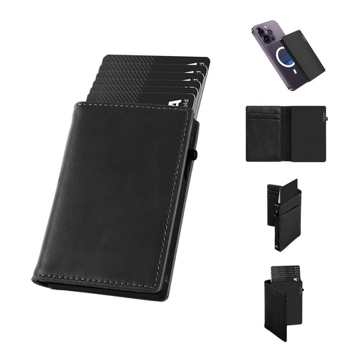 TOYFID aluminium alloy wallet with leather cover