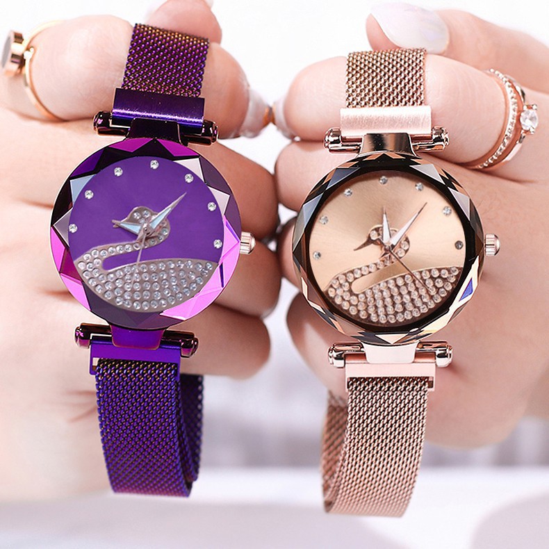 Starry Sky 'Lazy Swan' Women's Watch - Elegant & Enchanting Timepiece