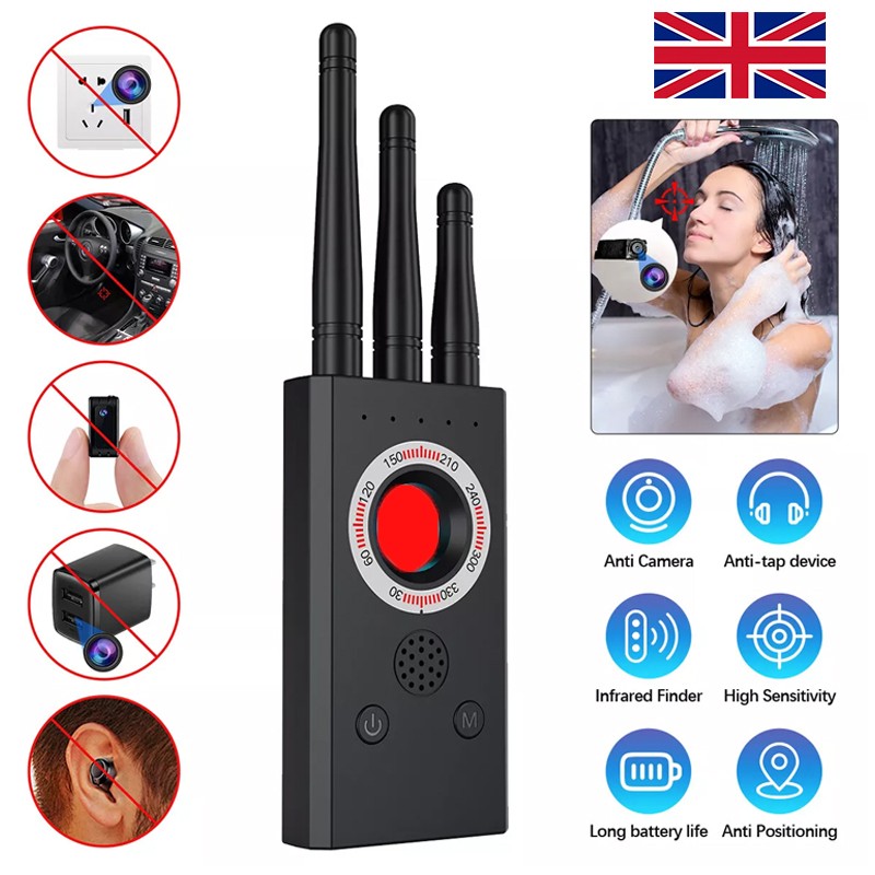 Professional Anti-Spy Bug Detector & Hidden Camera Finder - GPS Tracker Scanner Device