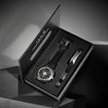 Men's Business Quartz Watch & Bracelet Set - Elegant & Stylish Timepiece