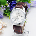 Mens Calendar Leather Strap Quartz Watch | Trendy & Stylish Timepiece