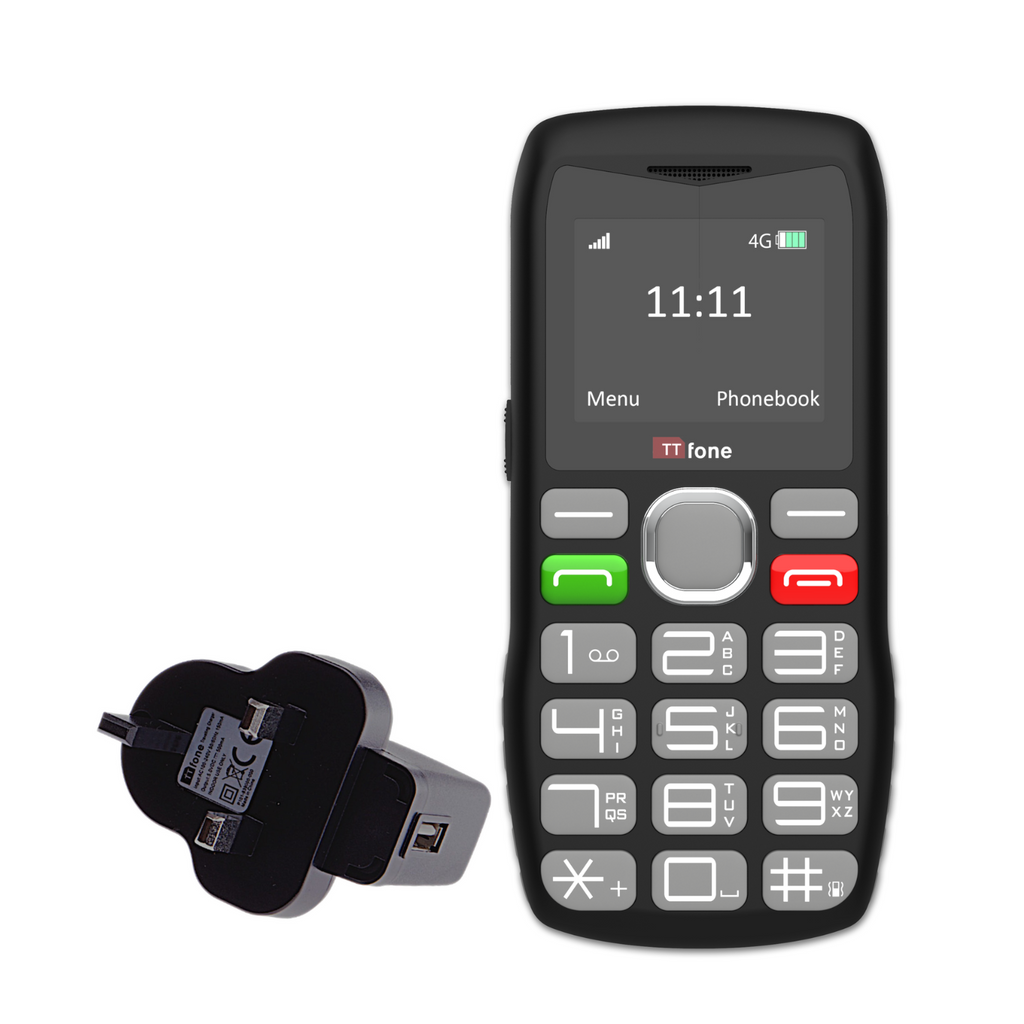 TTfone TT890 4G Mobile Phone with Mains Charger