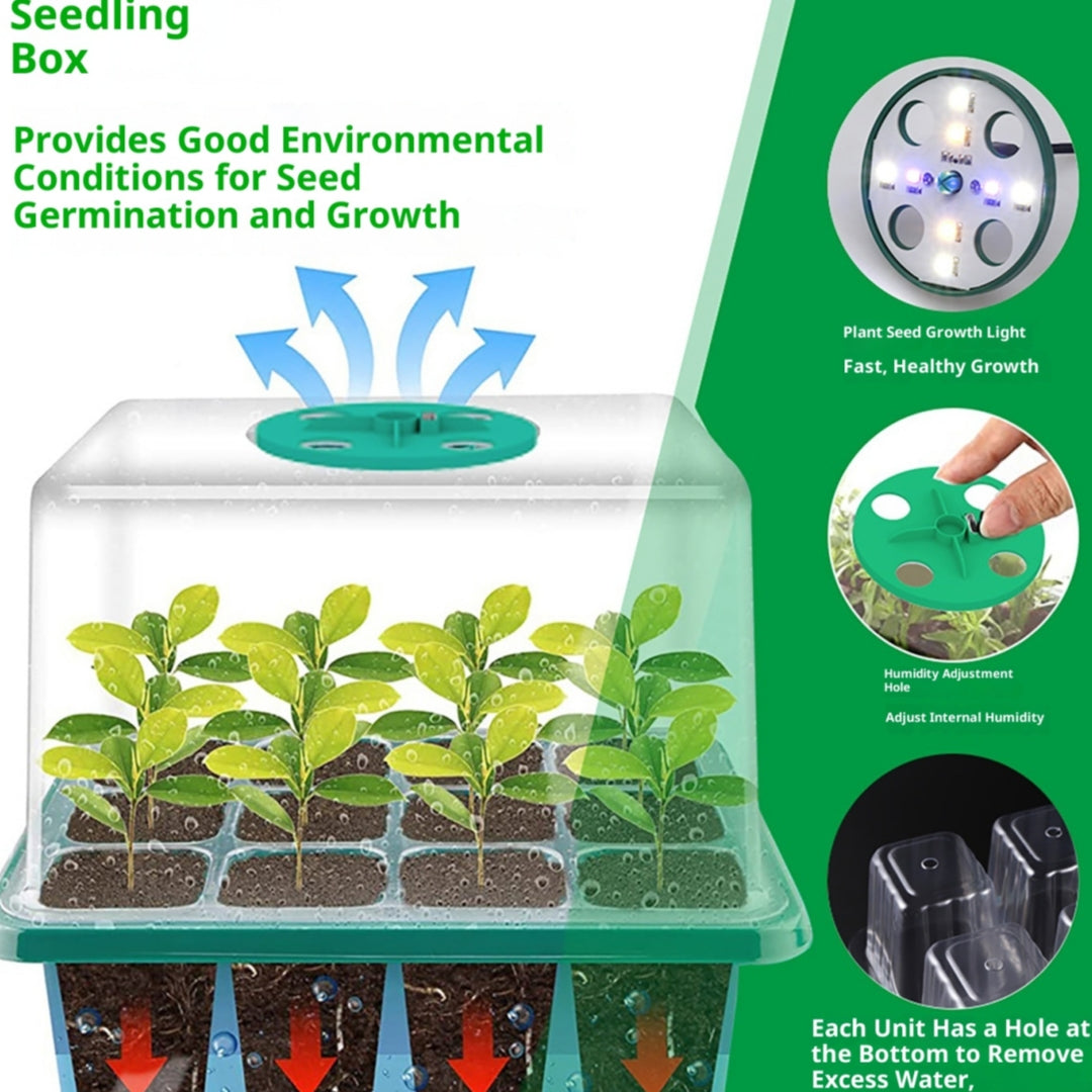 Smart Seedling Tray with Integrated LED Grow Light