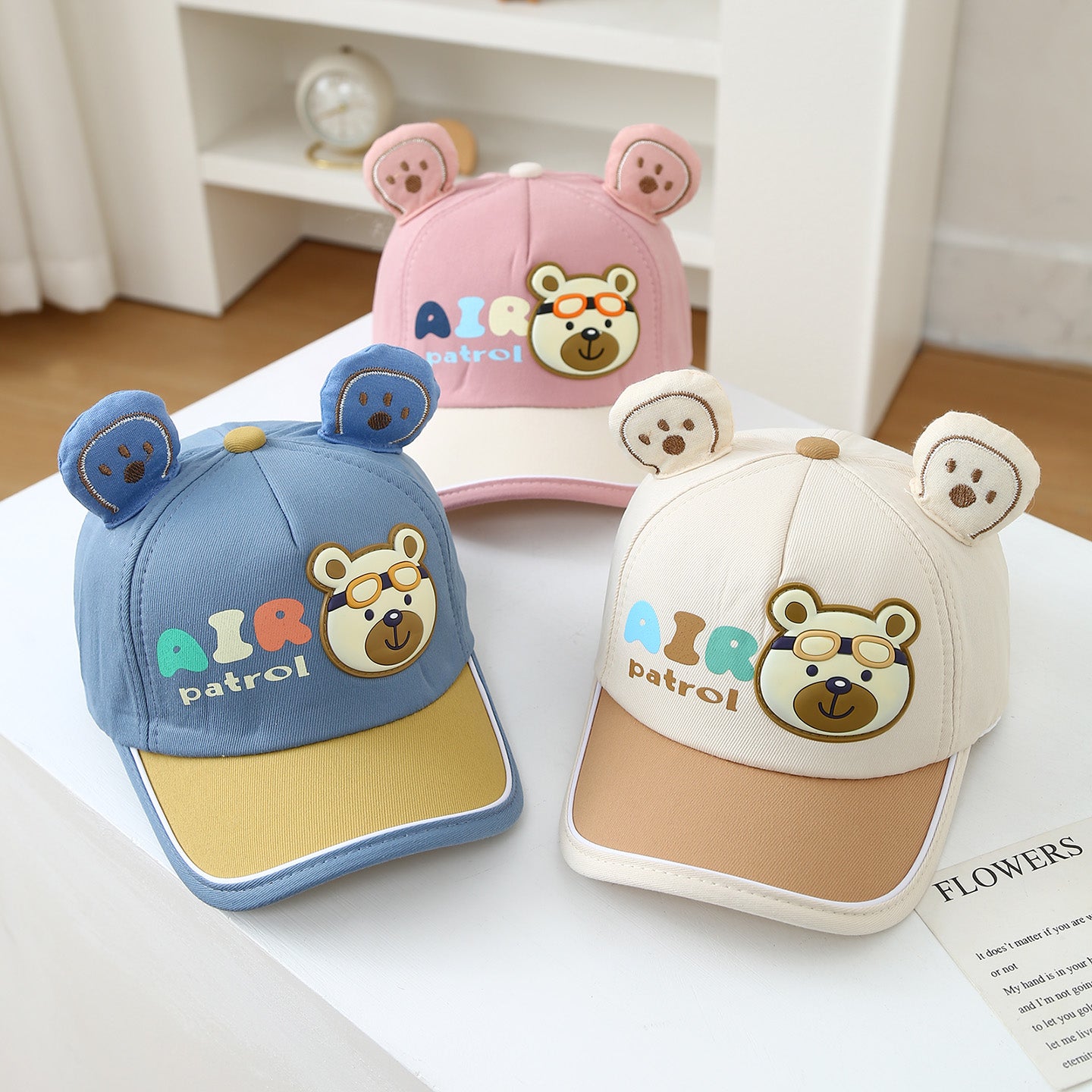 Cute Bear Kids' Sunglasses & Baseball Cap Set - Sun Protection