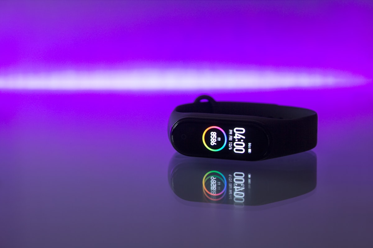 Fitness tracker band with heart rate and sleep monitor